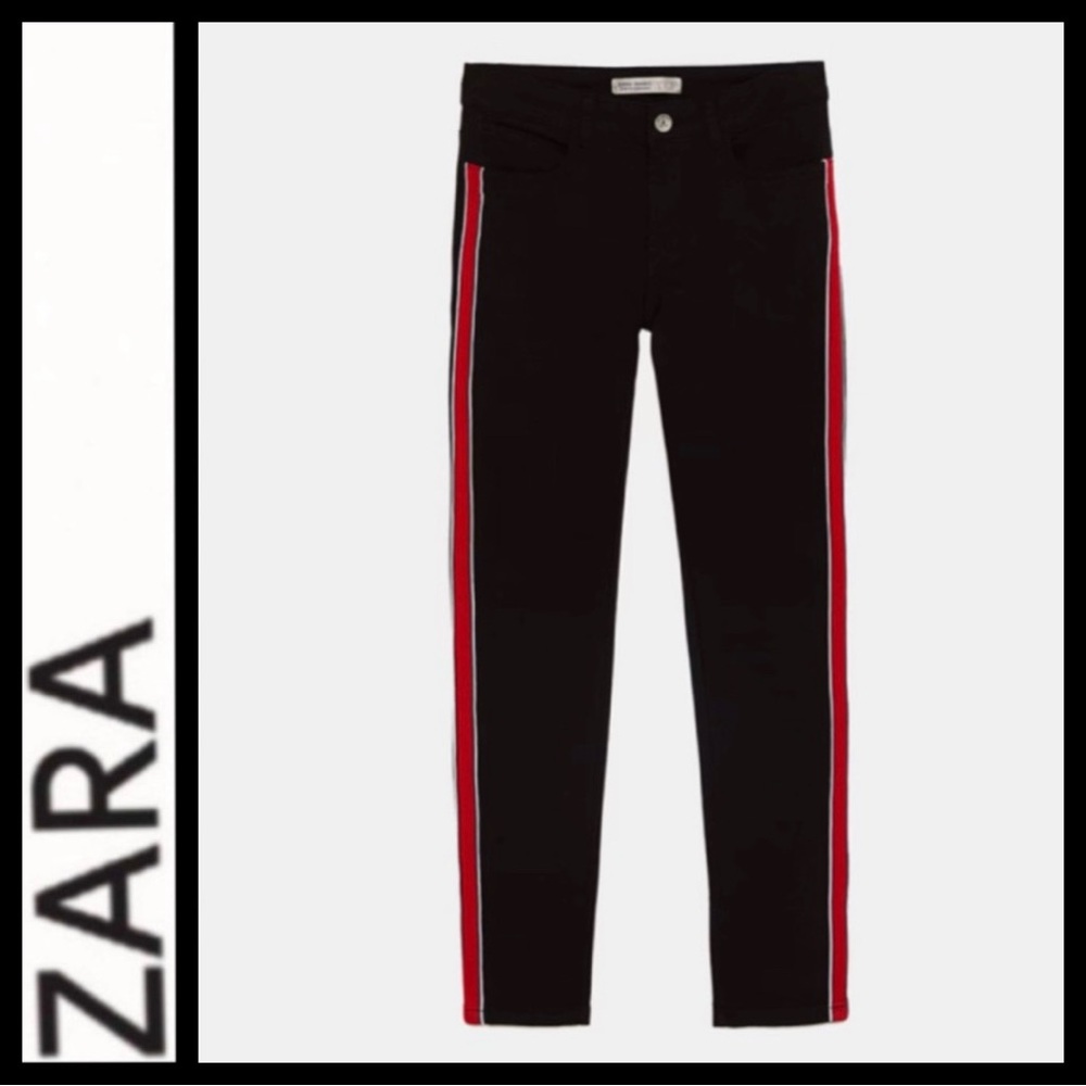 NWT ZARA Z1975 Jeans w/ Side Stripes - Picture 4 of 8